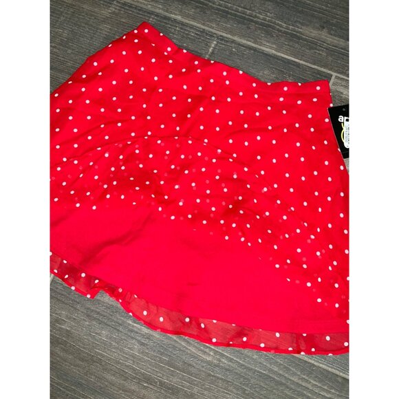 Art Class Girl's Red & White Polka Dot Chiffon lined Skirt size Large 10-12 NEW - Picture 3 of 4